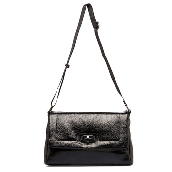 Borsa a tracolla nera da donna con chiusura a incastro Swish Jeans, Borse e accessori Donna, SKU b513000965, Immagine 0